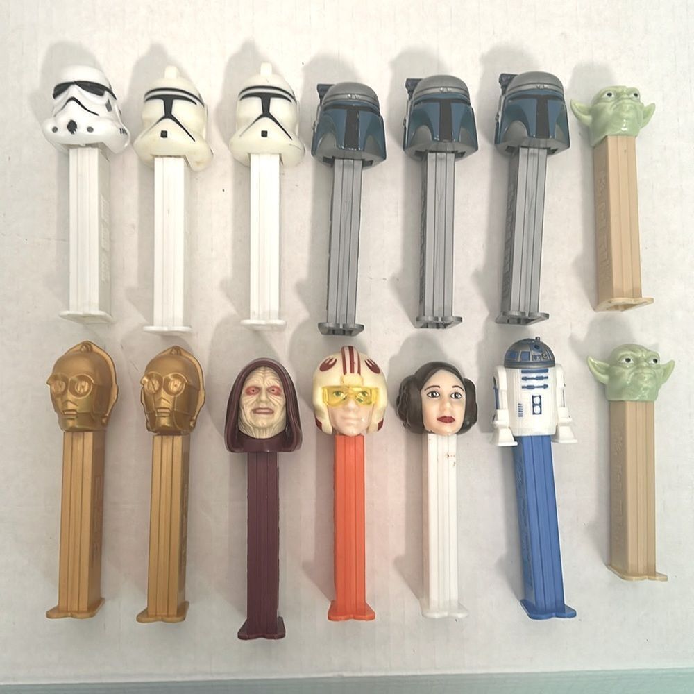 Set of 14 Star Wars Pez Dispensers‎ Princess Leia R2D2 Emperor Palpatine Yoda